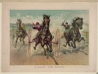 A race for blood!, Currier & Ives.