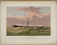 Steam yacht Corsair, Currier & Ives.