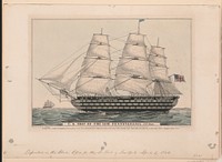 U.S. ship of the line Pennsylvania: 140 guns, N. Currier (Firm)