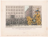 Van Amburgh & Cos. triumphal car: passing the Astor House, April 20th. 1846, N. Currier (Firm)