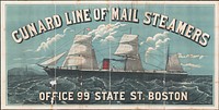 Cunard Line of mail steamers - Office 99 State St., Boston, Philadelphia : Ledger Print, [188-(?)]