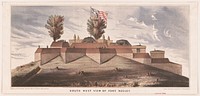 South west view of Fort Negley / Drawn by W.H.H. Fletcher, of the 12th Battery Ind. Vols., Nashville, Tenn., Gibson & Co. (Cincinnati, Ohio)