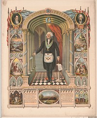 Washington as a freemason Commander of the American Army, 1775, President of the United States, 1789, Initiated, November 4th 1752, in Fredericksburg, Lodge No. 4, Virginia. Passed, March 3rd 1753 Raised, August 4th 1753 / / lithography by Strobridge & Co. Lith.