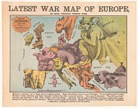 Latest war map of Europe : as seen through French eyes / / perpared by Hadol, in Paris., L. Prang & Co., publisher
