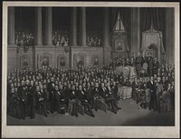 The general conference of the Methodist Episcopal church, south. Convened in Nashville, Tennessee, on the first day of May 1858 / drawing by A.F. Bellows, New York : engraved by J.C. Buttre, New York.