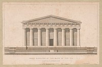 Front elevation of the bank of the U.S.