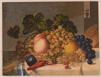 [Still life with grapes & peaches]