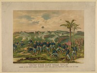 "How the day was won" Charge of the Tenth Cavalry Regiment U.S.A. San Juan Hill; Cuba, July 1st 1898