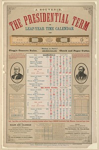 A souvenir. The presidential term or leap-year time calendar for...