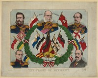 The flags of Germany, c1870.