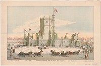 Winter carnival 1887 - St. Paul ice palace (194 ft. wide) - (217 ft. long) / H. Brosius ; lith. by The H.M Smyth Print Co.