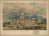 Montana state capitol building / litho. by W.E. Stephens & Co., 716 Locust St., St. Louis.