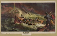 The return, or saved from the wreck / painted by Thos. Brooks ; Armstrong & Co. Lith. Boston.