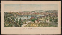 View of Easton, (from Phillipsburg Rock) / ambrotype of H.P. Osborn, Bethlehem ;  Js. Queen del. ; P.S. Duval & Son's lith. Philad., P.S. Duval & Son (printer)