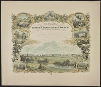 Diploma awarded by the People's Agricultural Society of West Jersey / P.S. Duval & Son's Lith. Pa. ; J. Queen del., P.S. Duval & Son (printer)
