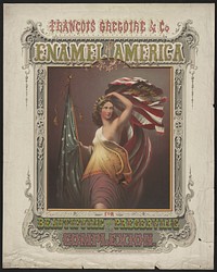 François Gregoire & Co. enamel of America for beautifying and preserving the complexion / printed in oil colors by P.S. Duval & Son Phila., P.S. Duval & Son (printer)