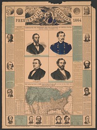 Presidential campaign, 1864. Candidates for President and Vice-President of United States. Election, Tuesday, November 8, 1864, H.H. Lloyd & Co.