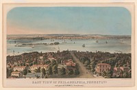 East view of Philadelphia, Pennsylva. and part of Camden, New Jersey / drawn from nature by A. Kollner ; lithy. of A. Kollner, Dock St. Phila.