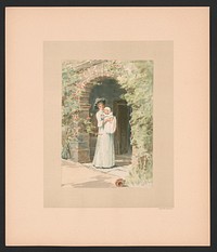 ["In June" - illustration for "Baby's Lullaby Book ... by Charles Stuart Pratt" showing a mother holding an infant beneath an arch at the entrance to a building], L. Prang & Co., publisher