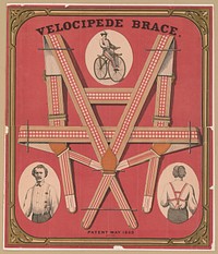 Velocipede brace / lith. of Henry Seibert & Bros. Ledger Building [cor. Wi]lliam & Spruce Sts.