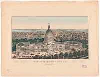 View of Washington City, D.C. / lith. by E. Sachse & Co. 104 S. Charles St. Baltimore.