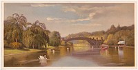 Central Park Views. No. 5 The lake and bow bridge / H.A.F. 1869 ; after oil painting by H.A. Ferguson, N.Y., L. Prang & Co., publisher