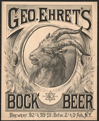 Geo. Ehret's Bock beer, Hell Gate Brewery