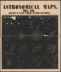 Astronomical maps, no. 16, clusters of stars, primary systems and nebulae