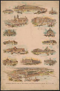 Authentic birds-eye view of the World's Columbian Exposition, Chicago, Ill., U.S.A., 1893