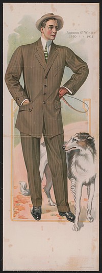 [Man standing with dog]