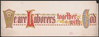 We are laborers together with God