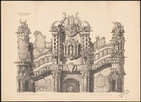 Orgel-prospekt entwurfs-skizze [Organ-prospectus-design-sketch]