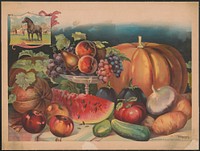 [Farm produce with small image of horse in the upper left corner]