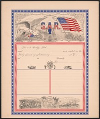 [Grand Army of the Republic marriage certificate]