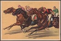 [Horse race with four riders]