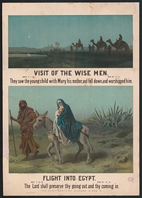 Visit of the wise men, flight into Egypt