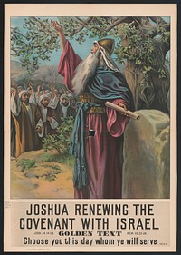 Joshua renewing covenant with Israel