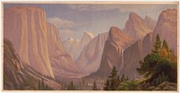 Yosemite Valley looking east from the Mariposa Trail / Prang's chromo. after John R. Key 73., L. Prang & Co., publisher