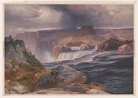 Great Falls of Snake River, Idaho territory / TM ; Prang's American Chromo., L. Prang & Co., publisher