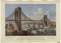 The great East River suspension bridge--Connecting the cities of New York and Brooklyn / Parsons & Atwater, del., Currier & Ives.