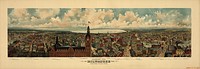 Panoramic view of Milwaukee, Wis. Taken from City Hall tower / The Gugler Lithographic Co.