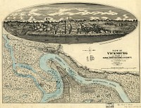 View of Vicksburg and plan of the canal, fortifications & vicinity