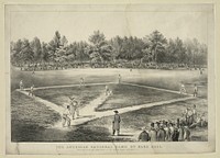 The American national game of base ball. Grand match for the championship at the Elysian Fields, Hoboken, N.J. / lith. of Currier & Ives., Currier & Ives.