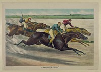 "A desperate finish", Currier & Ives.