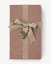 Birthday gift box, floral earth tone design