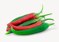 Chili peppers, collage element psd