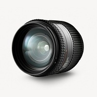 Camera lens, isolated object image psd