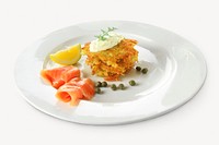 Fine dining dish, food  isolated image psd