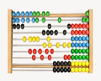 Colorful abacus, isolated object image psd