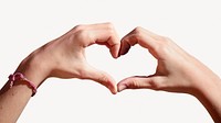 Heart hands, isolated sign language image psd